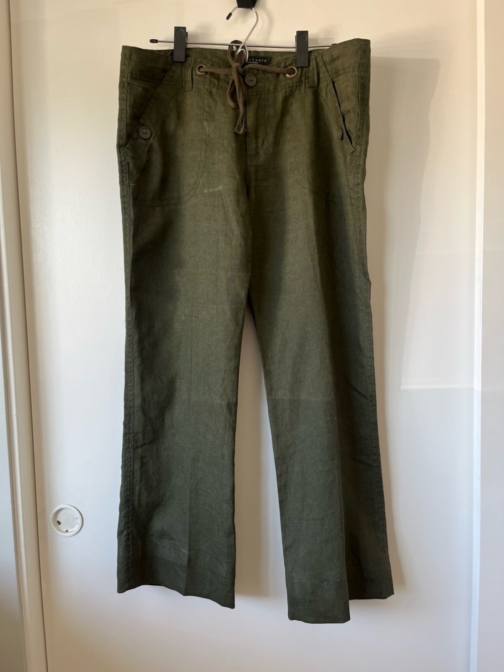 100% Linen Pants by Sanctuary in Olive Green